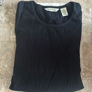 Orvis XL NWT short sleeve textured short sleeve blouse